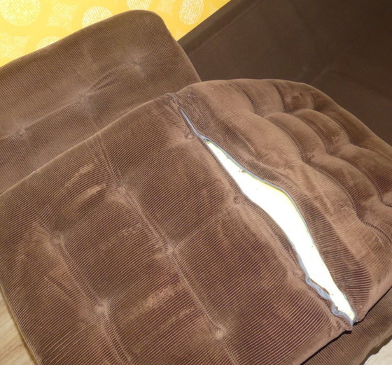 Image 1 of IKEA 3-zits bank 70s "Borkum" CORD & buisframe bruin, ontwerp Johan Bertil Häggström buisframe bank