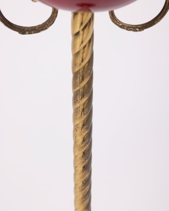 Cendrier de sol vintage en laiton des années 1960, orné d'un motif italien. – Objets déco, Brass (photo 7 of 8)