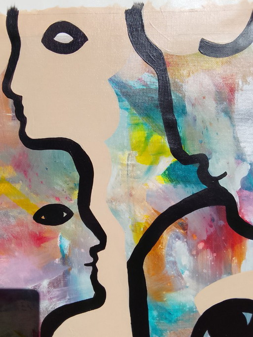 Acrylic painting "hue-man"