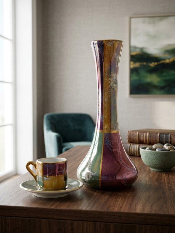 Juego de Soliflore y Taza de Porcelana de Limoges – Pintado a Mano – Loza, Porcelain (photo 2 of 10)