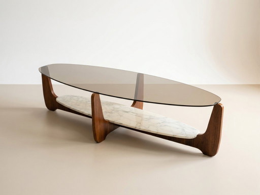 Tavolino di Hugues Poignant, 1960/70, Francia