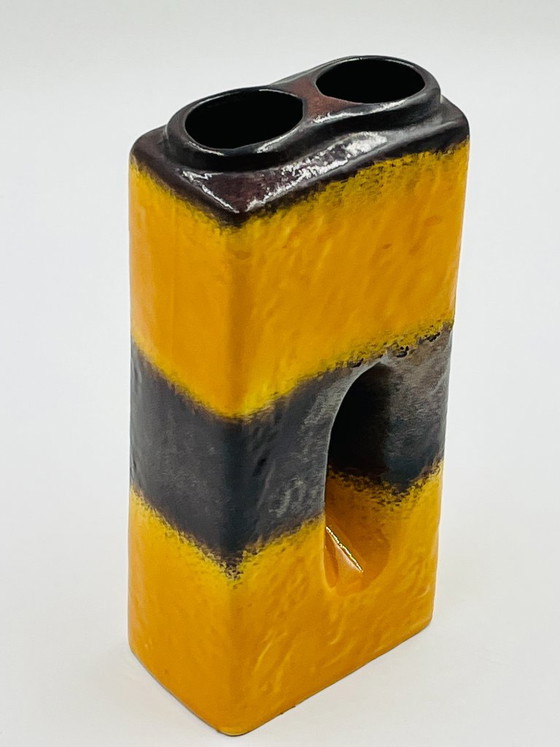 Vase sculptural Carstens Tönnieshof, Cartens Tönnieshof, Céramique, Jaune, Mid Century Modern (photo 5 sur 10)