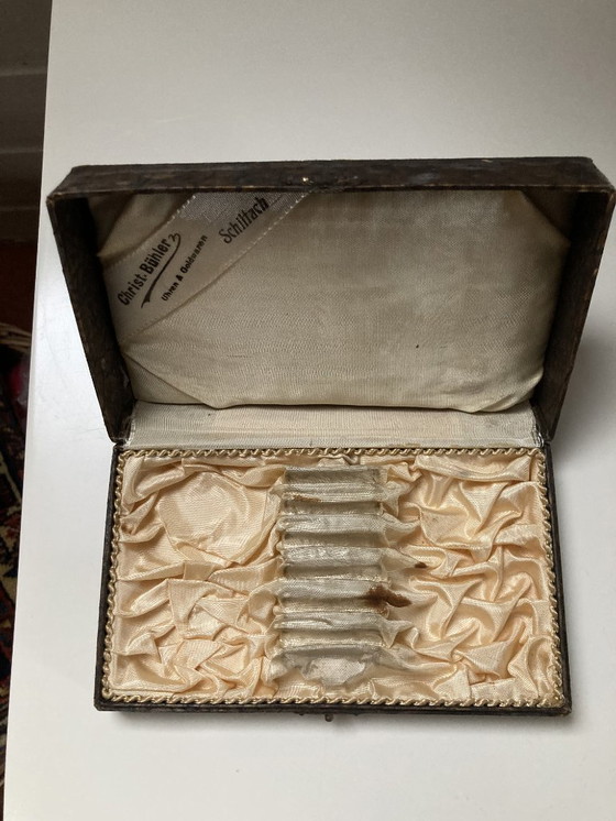 Image 1 of Tafelwaar - 6 verzilverde dessert lepels