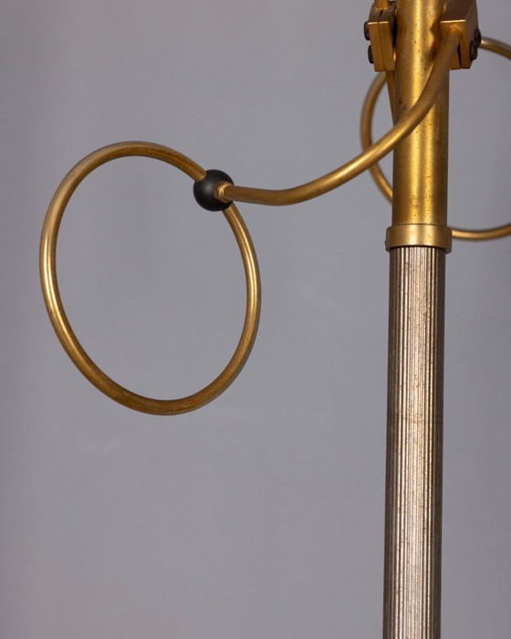 Image 1 of Vintage kapstok uit de jaren 60 in goudkleurig messing, Italiaans design.