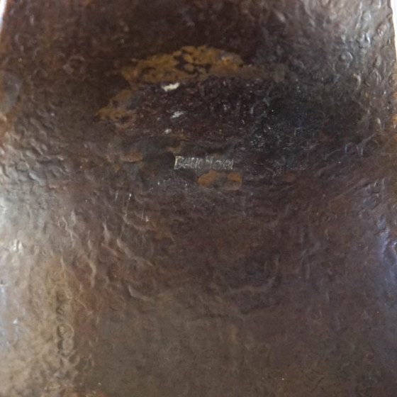 Image 1 of Bauhaus Sculptural Bronze Candlestick by Benno Meyer, 1930