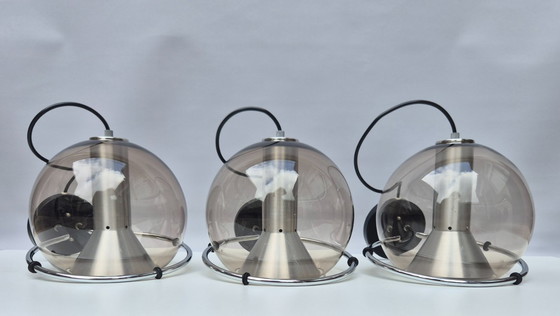 Image 1 of Vintage wall lamp - RAAK set of 3 globes - 1960s