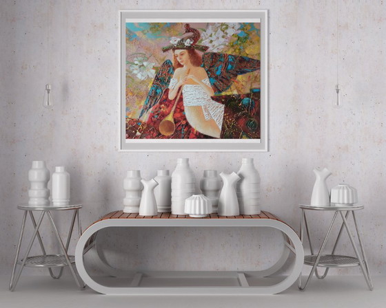 Original Oil Painting Abstract Figurative Girl Nika – Paintings & Drawings, Canvas (photo 2 of 10)
