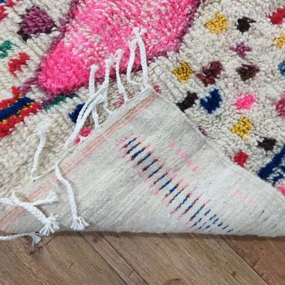 Image 1 of Tapis Azilal en laine naturelle colorée – Tissé à la main (130×97 cm)