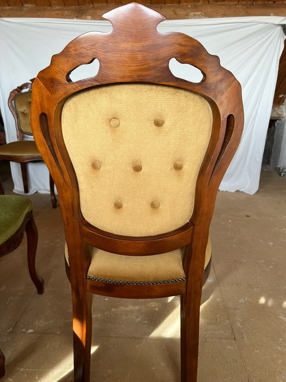 4 Chesterfield Baroque Dining chairs – Metal, Velvet (photo 3 of 5)