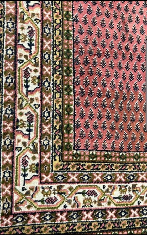 Image 1 of Preciosa alfombra oriental anudada a mano – Sarough Mir (Rosa Antigua / Paisley)