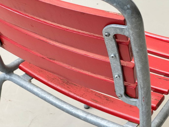 Image 1 of Gartenstühle aus Eschenholz mit feuerverzinktem Stahlgestell von Atelier Alinea, 1970er Jahre