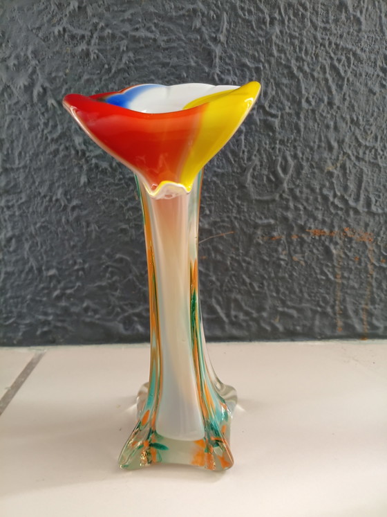 Image 1 of Murano Glass Vase Venezia 1965 17/19cm.