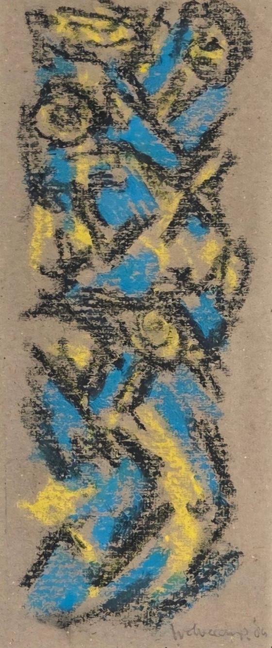 Image 1 of Theo Wolvecamp - Abstracte compositie (Pastel sur papier - oeuvre unique)