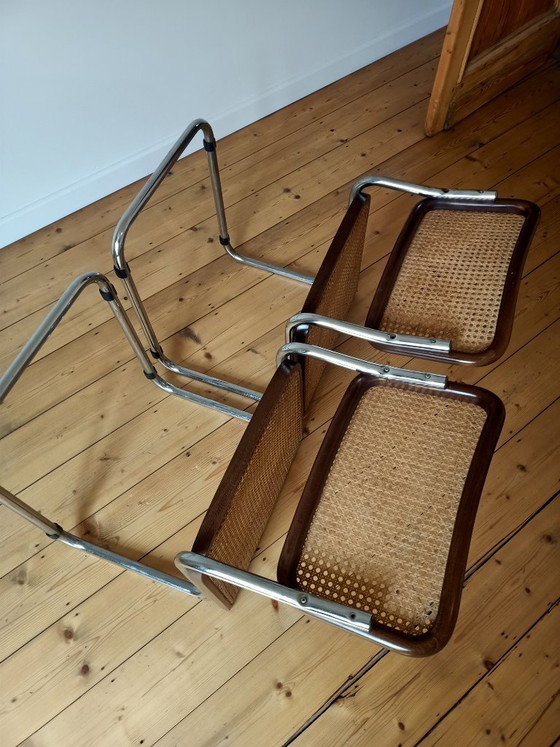 2 chaises Cesca dans le style de Marcel Breuer – Chaises de salle à manger, Wood, Chrome (photo 6 of 7)