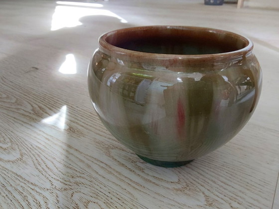 Image 1 of Glazed plant pot by Jérôme Massier, circa 1900