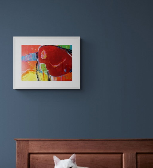 Acrylic mixed media - Birdie