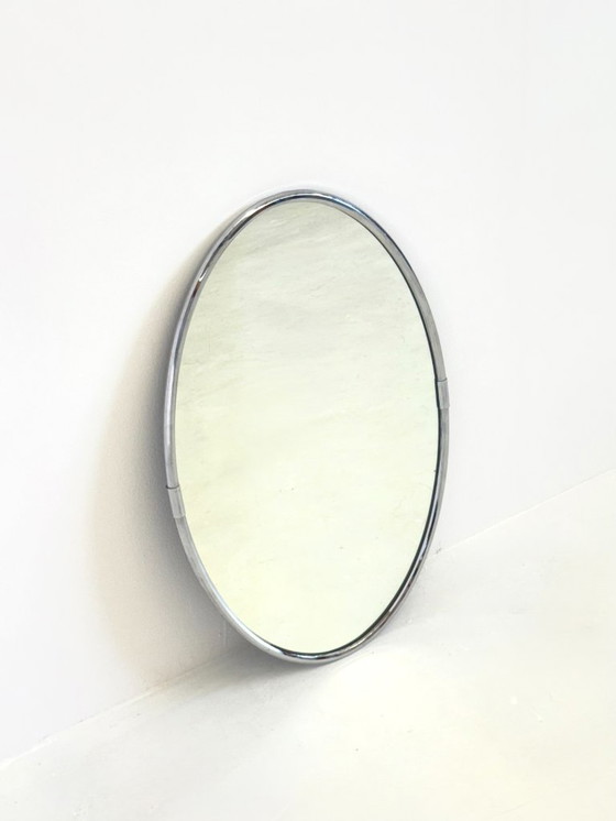 Image 1 of Oval mirror with tube frame small