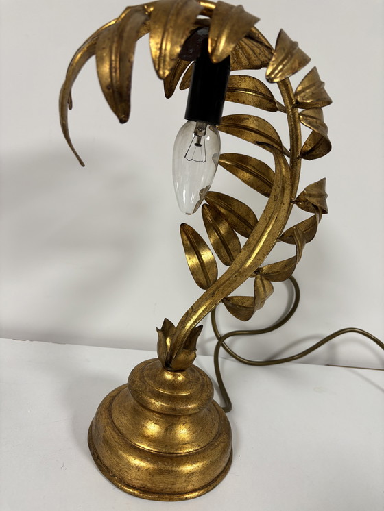 Image 1 of Hollywood Regency gilded table lamp in the style of Hans Kögl, Germany, 1970s