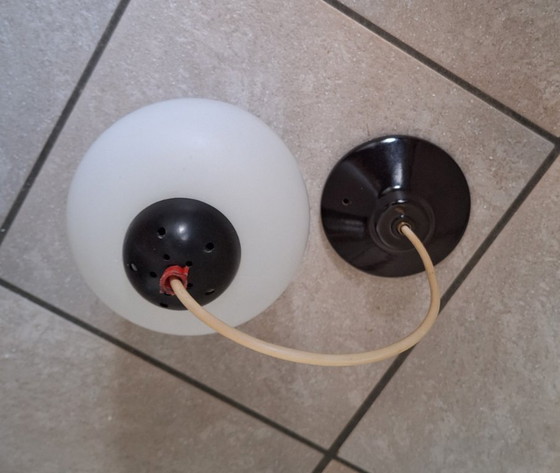 Image 1 of Lampada lampadario - Design olandese - Philips - Louis Kalff - Vetro satinato - Anni '50/60