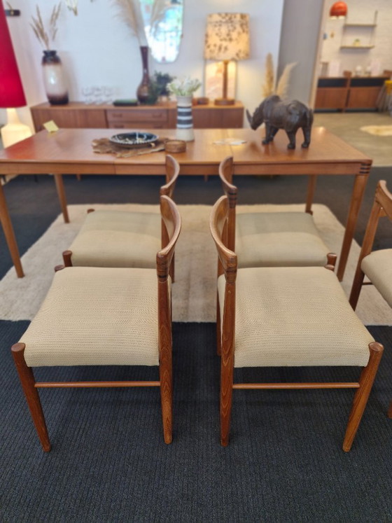 Sedie da pranzo Bramin design danese - set 5 pezzi, Tessile, Beige (foto 5 di 13)