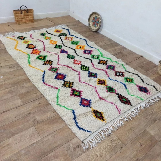 Image 1 of Berber Azilal Rug – Natural Wool Handwoven (250 × 150 cm)
