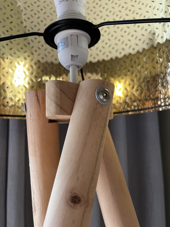 Image 1 of Lampe à incandescence gren grenen poten turquoise kap