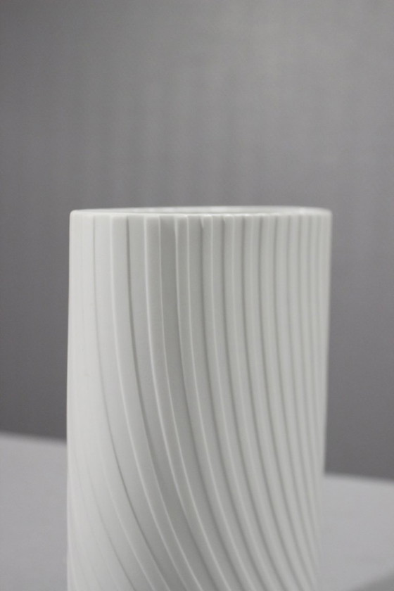 Image 1 of Rosenthal Studio Linie - Vintage Op Art porcelain biscuit vase, 1970s
