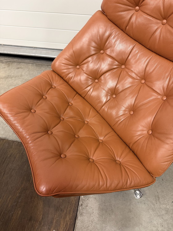 Image 1 of Artifort F588 G. Harcourt in Cognac leather, with 4-star base (rarer!)