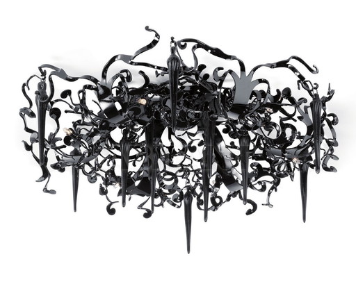 FLOWER POWER : FPP60BL Ø60cm, HIGH 30cm, 12xG9, BLACK