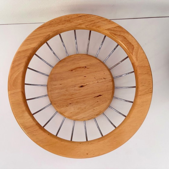 Vintage Fruit Bowl Scandinavian Design Boda Nova - Ulf Hanses, Table accessories, Wood, Iron, Brown (photo 6 of 11)