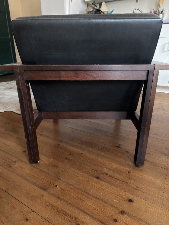 Image 1 of Designstoel Fritz Hansen Zwart Leder