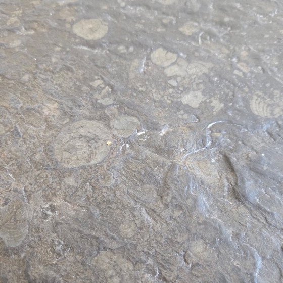 Image 1 of TABLE BASSE VINTAGE SCANDINAVE 1960 EN TECK PALISSANDRE & PIERRE DE SCHISTE 60S