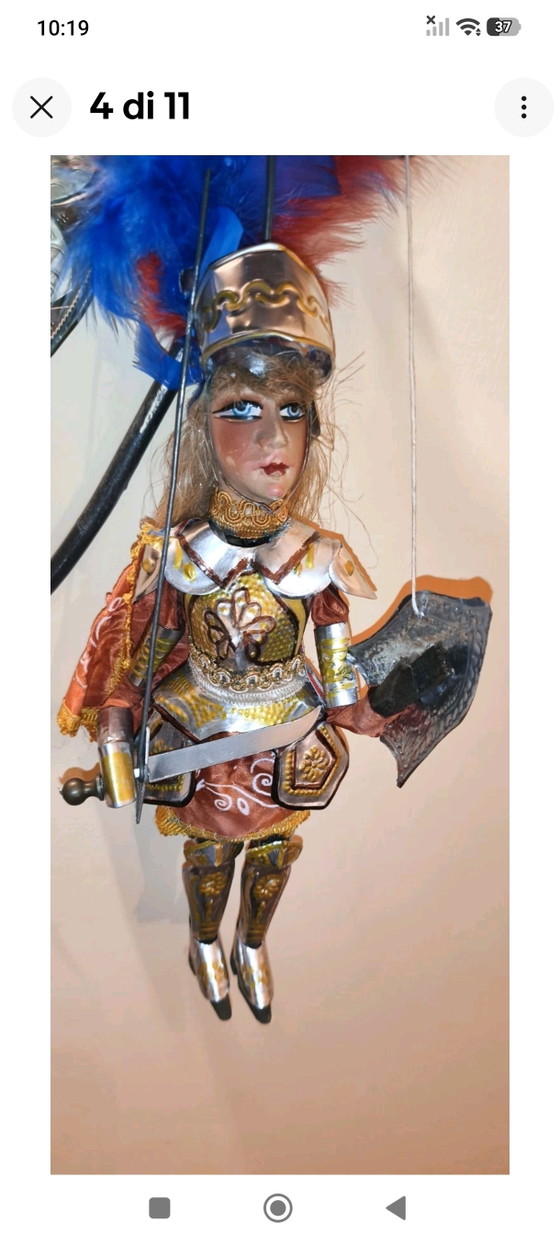 Antique Sicilian Pupo 40cm Hand Decorated. – Decorative Objects, Metal, Textile (photo 4 of 11)