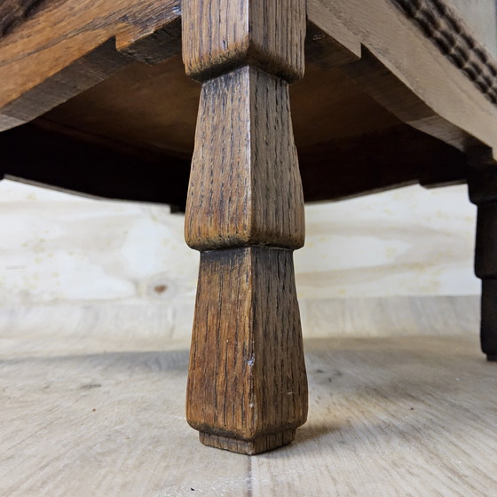 Image 1 of Antiker Art Deco (Haager Schule) Pflanzgefäß farbige Fliesen / Eiche