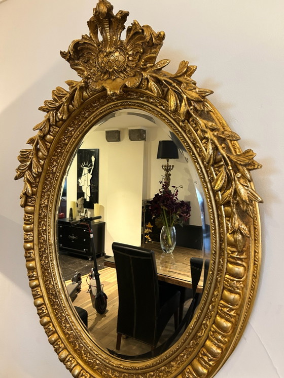 LARGE imposing baroque mirror – Wood (photo 5 of 13)
