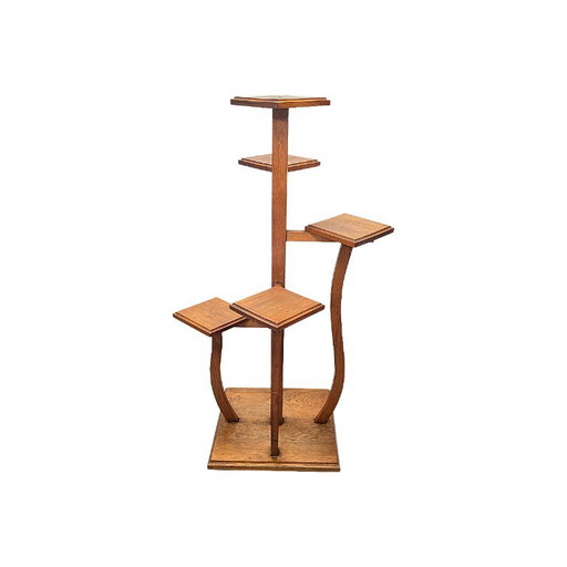 Table à plantes en chêne de style Art déco français, vers 1920/30 – plantentafel, Wood