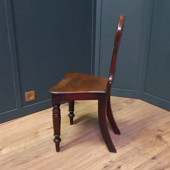 Image 1 of Antique English Hall Chair