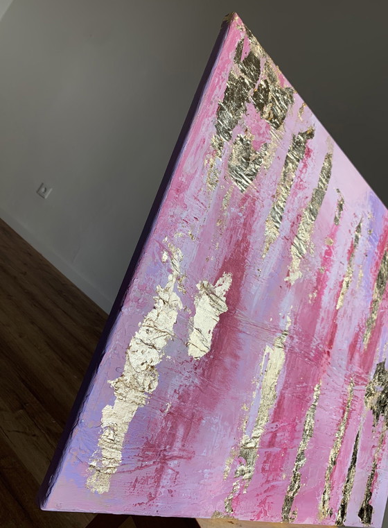 Image 1 of Acrylverfschilderij, "Gouden Horizon"