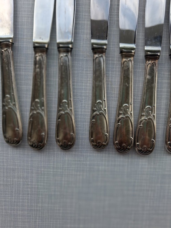 12 Coltelli da dessert argentati – Set di posate, Metal (photo 4 of 9)