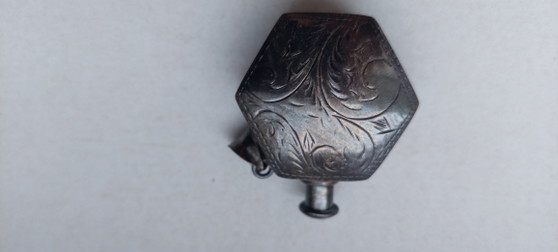 Image 1 of Vintage 925 sterling zilveren zeshoekige parfumfleshanger