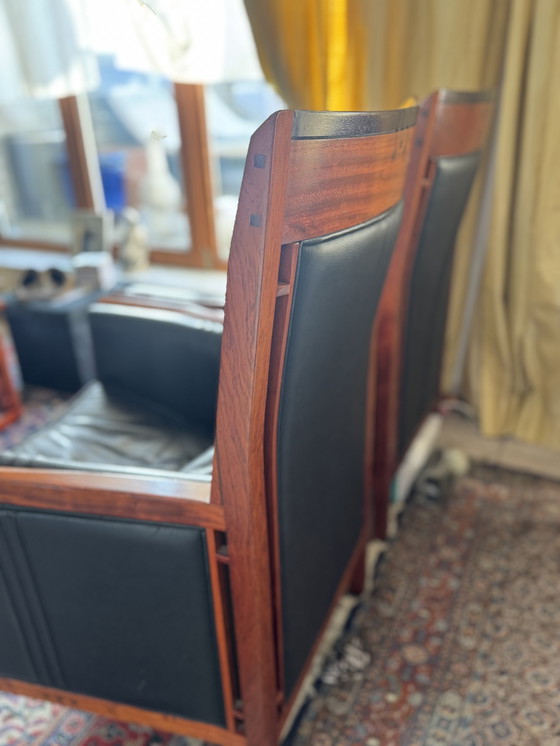 Image 1 of Hermosos asientos Art Deco del diseñador Art Deco Schuitema
