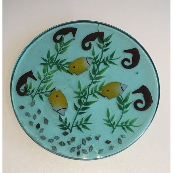 Image 1 of Set of 4 vintage resin trays, French 1970s