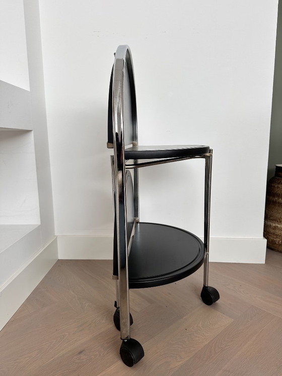 Desserte vintage pliable - noir & chrome - années 60/70 – Bremshey & co, Metal, Plastic (photo 3 of 6)