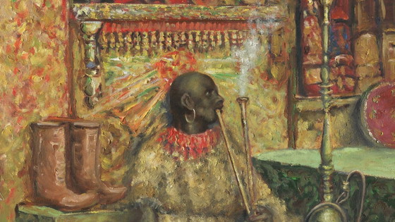 Image 1 of Beautiful Painting – Á Simarro – "The Slipper Seller"