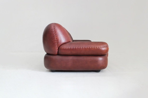 Vintage Sapporo Italian Leather Sofa Mobil Girgi 1970s – 3-5 zitsbanken (photo 4 of 8)