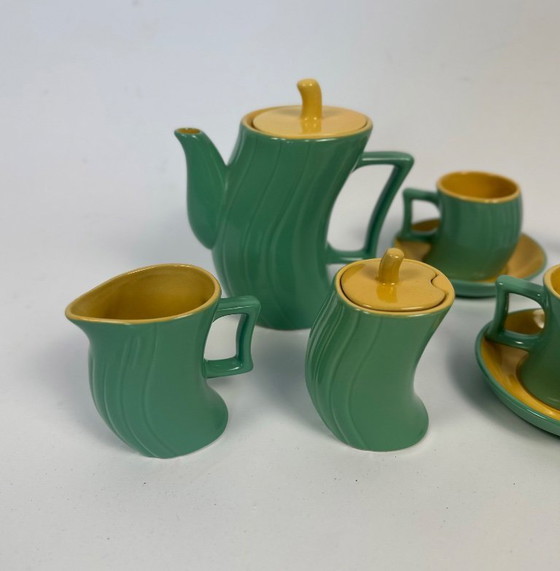 Image 1 of Memphis koffieservies uit de jaren 80 van Massimo Iosa Ghini voor Naj Oleari