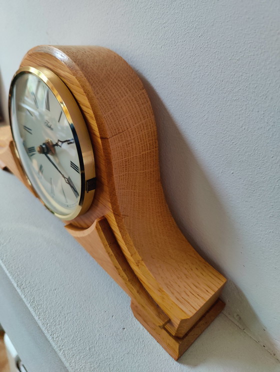 Image 1 of Klassieke Jeka Tafelklok - Eikenhout & Romeinse cijfers