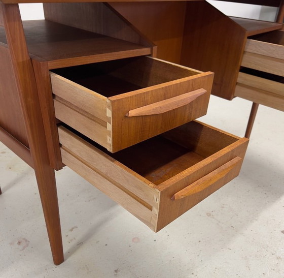 Image 1 of Teak Desk By Gunner Nielsen For Tibergaard, 1960s.