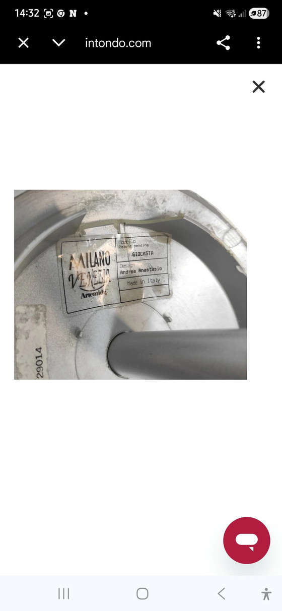 Image 1 of Andrea Anastasio, Artemide Lamp, Giocasta