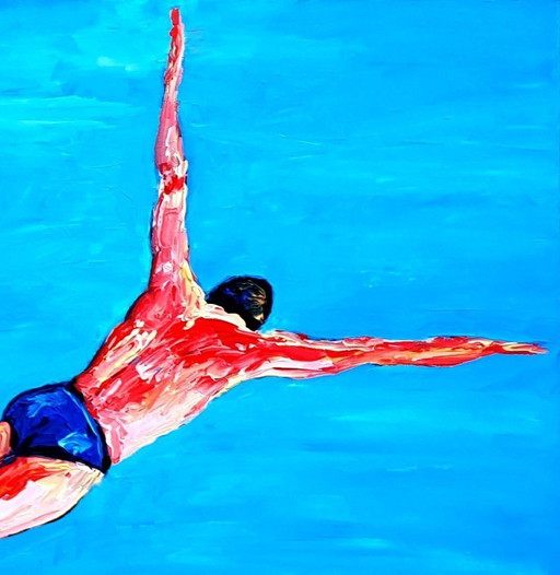 Jovan SRIJEMAC - Free Jump - Künstlerisches Gemälde